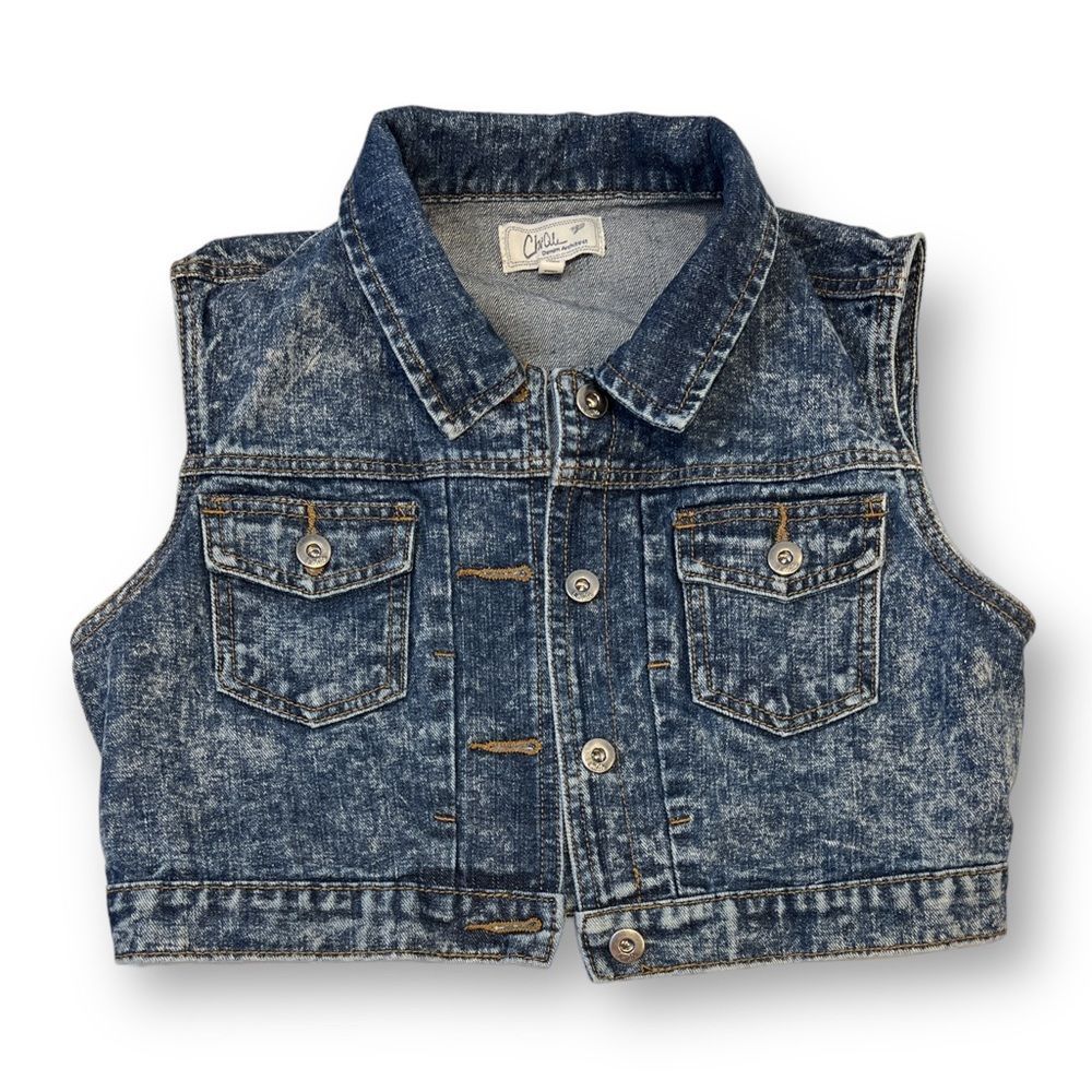 ChiQle Jean Vest Jacket Size Large
